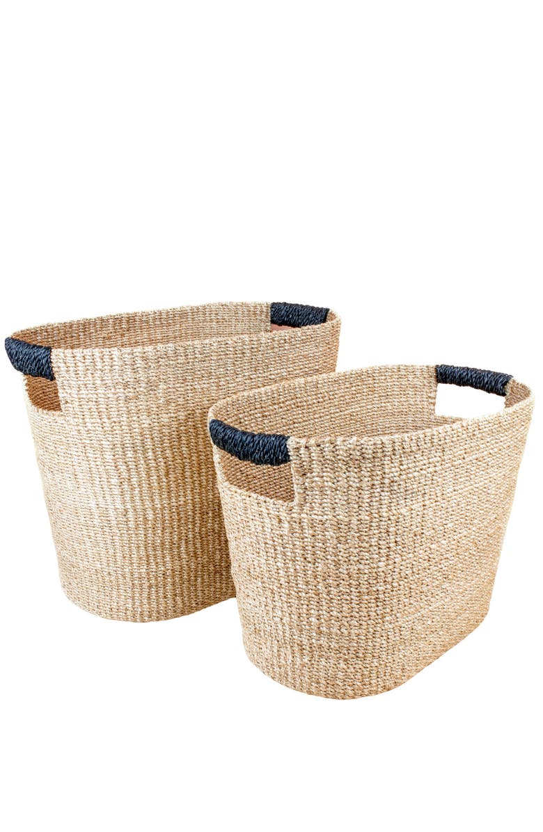 LIKHA Rounded Oval Basket, Set of 2, Main, color, Black