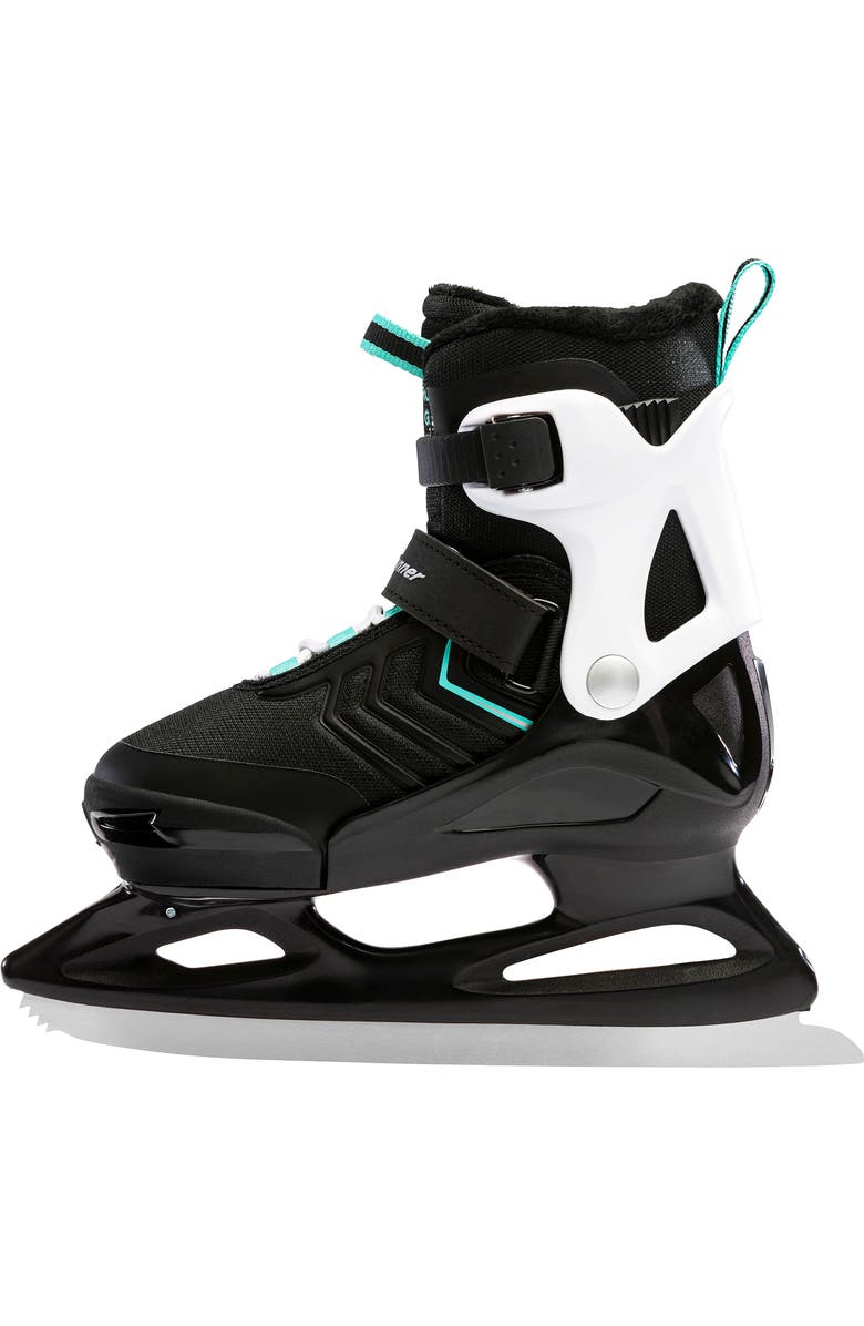 Rollerblade Bladerunner by Bladerunner Micro XT Girls Adjustable Ice Skates, Alternate, color, Black/Teal