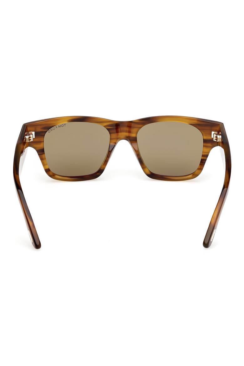 53mm Square Sunglasses, Alternate, color, STRIPED BROWN HONEY / GREEN