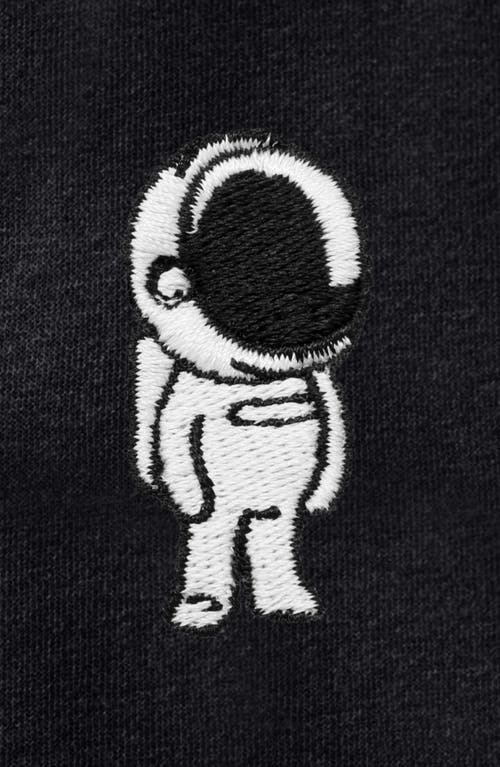 Dalix Astronaut Zip Fleece Hoodie In Black