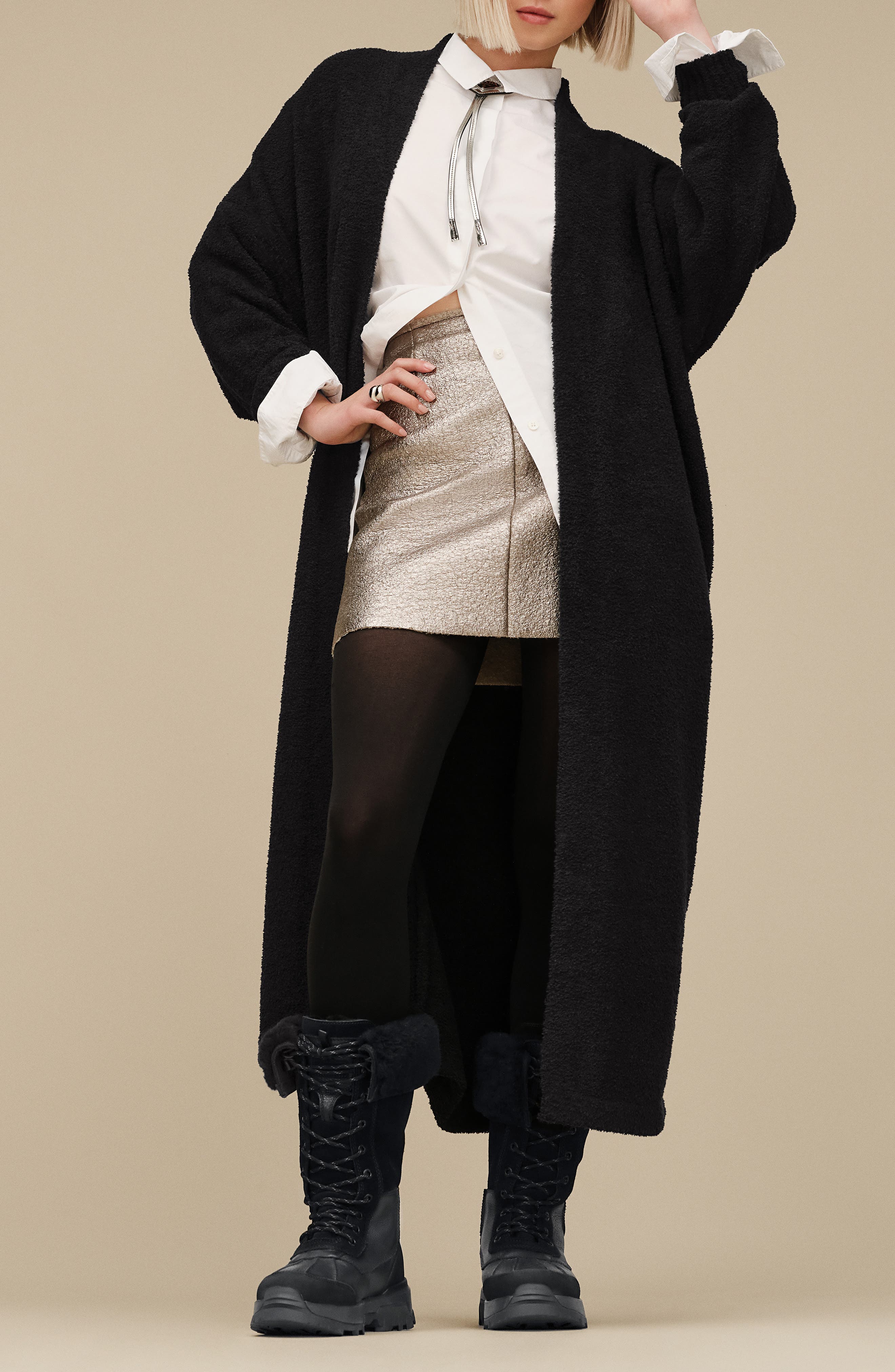 UGG<sup>®</sup> Adirondack XXV Waterproof Snow Boot, Alternate, color, Black