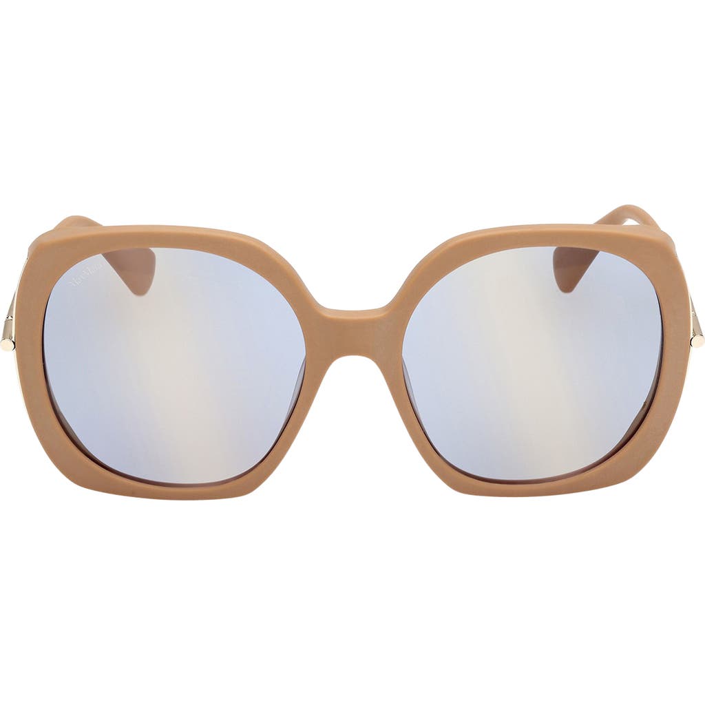 Shop Max Mara Malibu 58mm Gradient Butterfly Sunglasses In Camel/pale Gold/blue