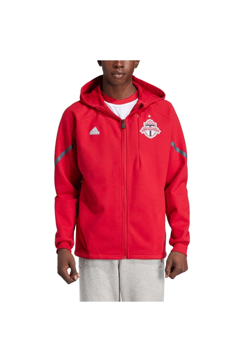 Men's adidas Red Toronto FC 2024 Anthem Travel Raglan Sleeve Full-Zip Jacket, Alternate, color, Red