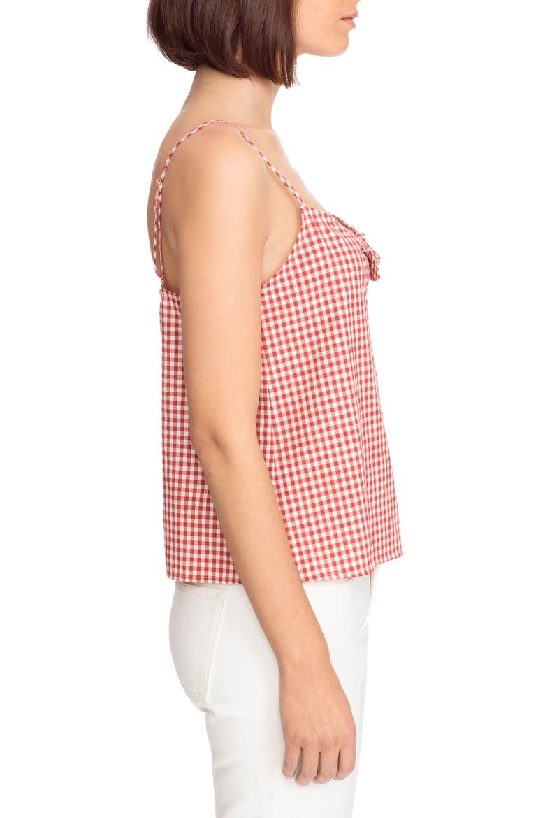 Suzie Gingham Top, Alternate, color, RED VICHY