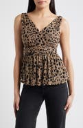 Loveappella Sleeveless Peplum Top