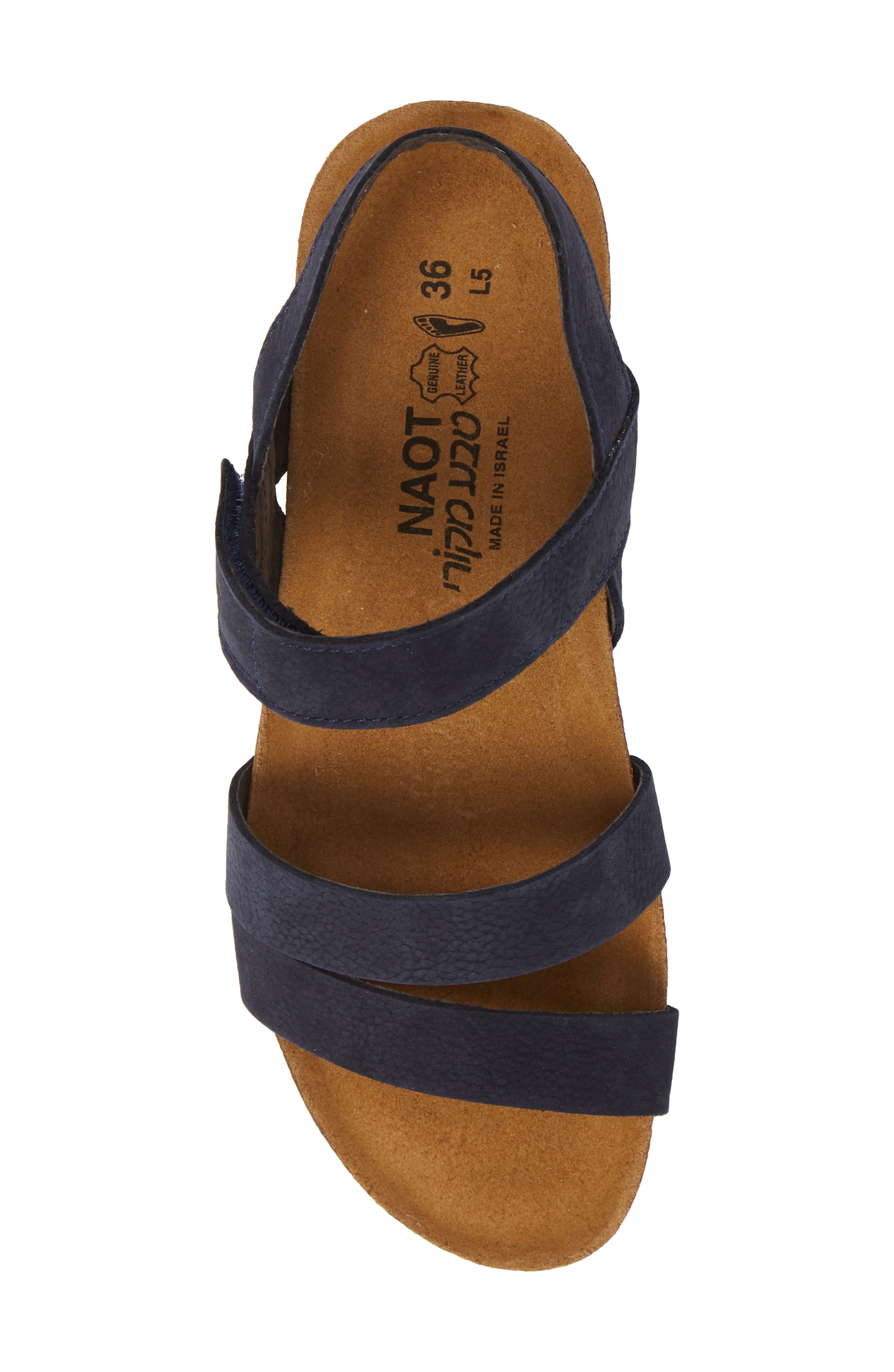 'Kayla' Sandal, Alternate, color, NAVY NUBUCK LEATHER