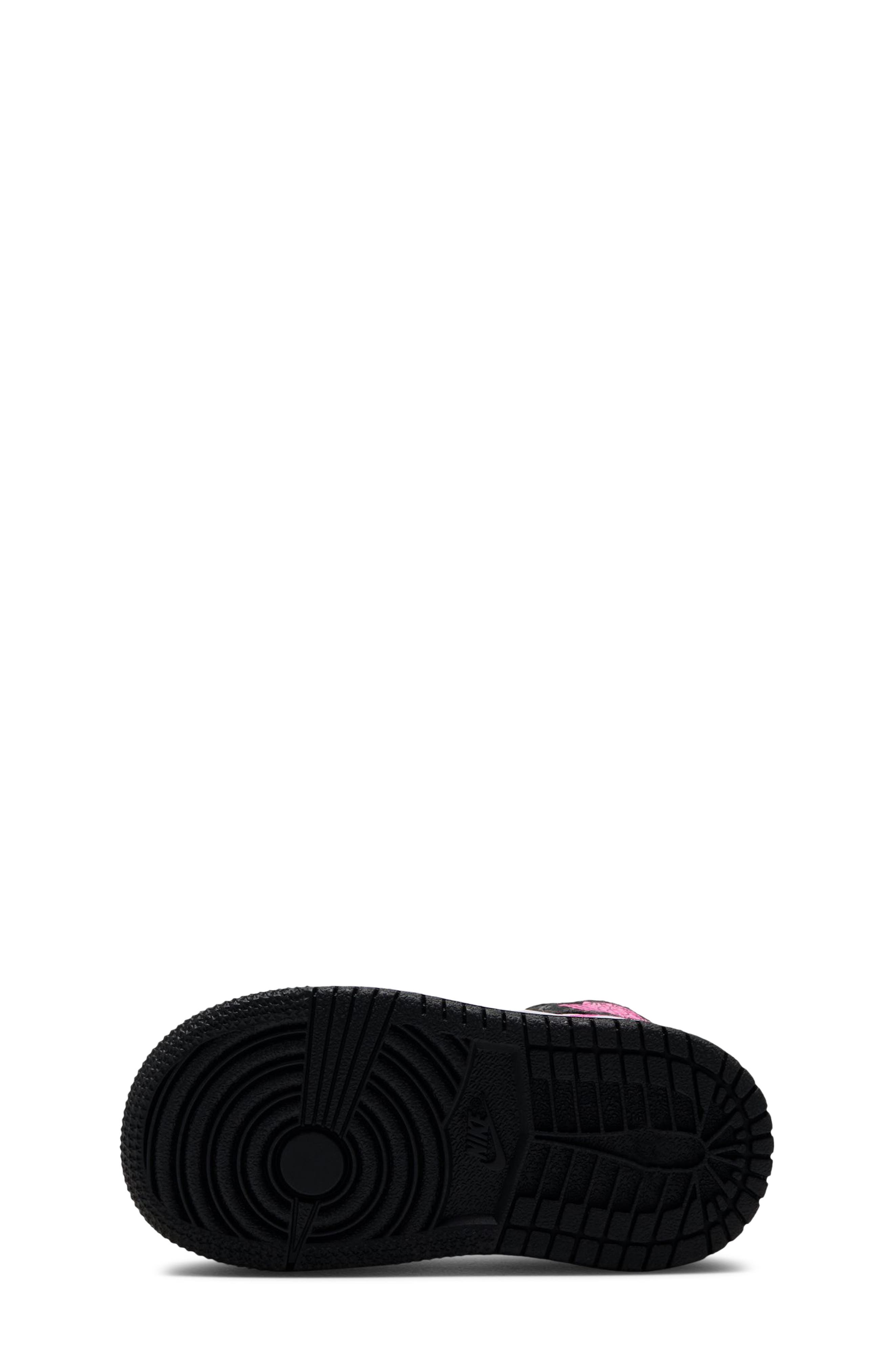 Kids' Jordan 1 Mid SE Basketball Sneakert, Alternate, color, 001 BLACK/LSRFCS