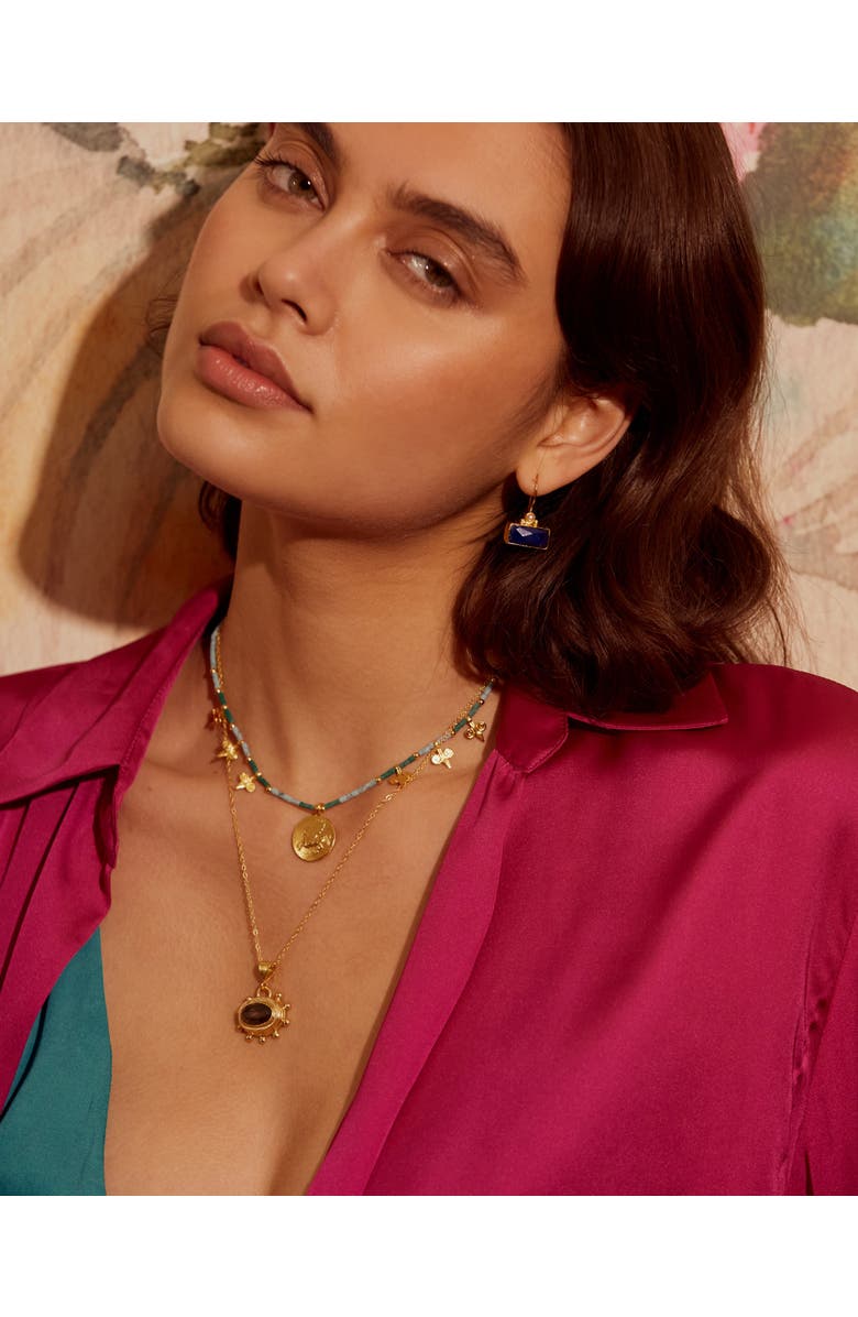 Ottoman Hands Zand Labradorite Drop Earrings, Alternate, color, Gold