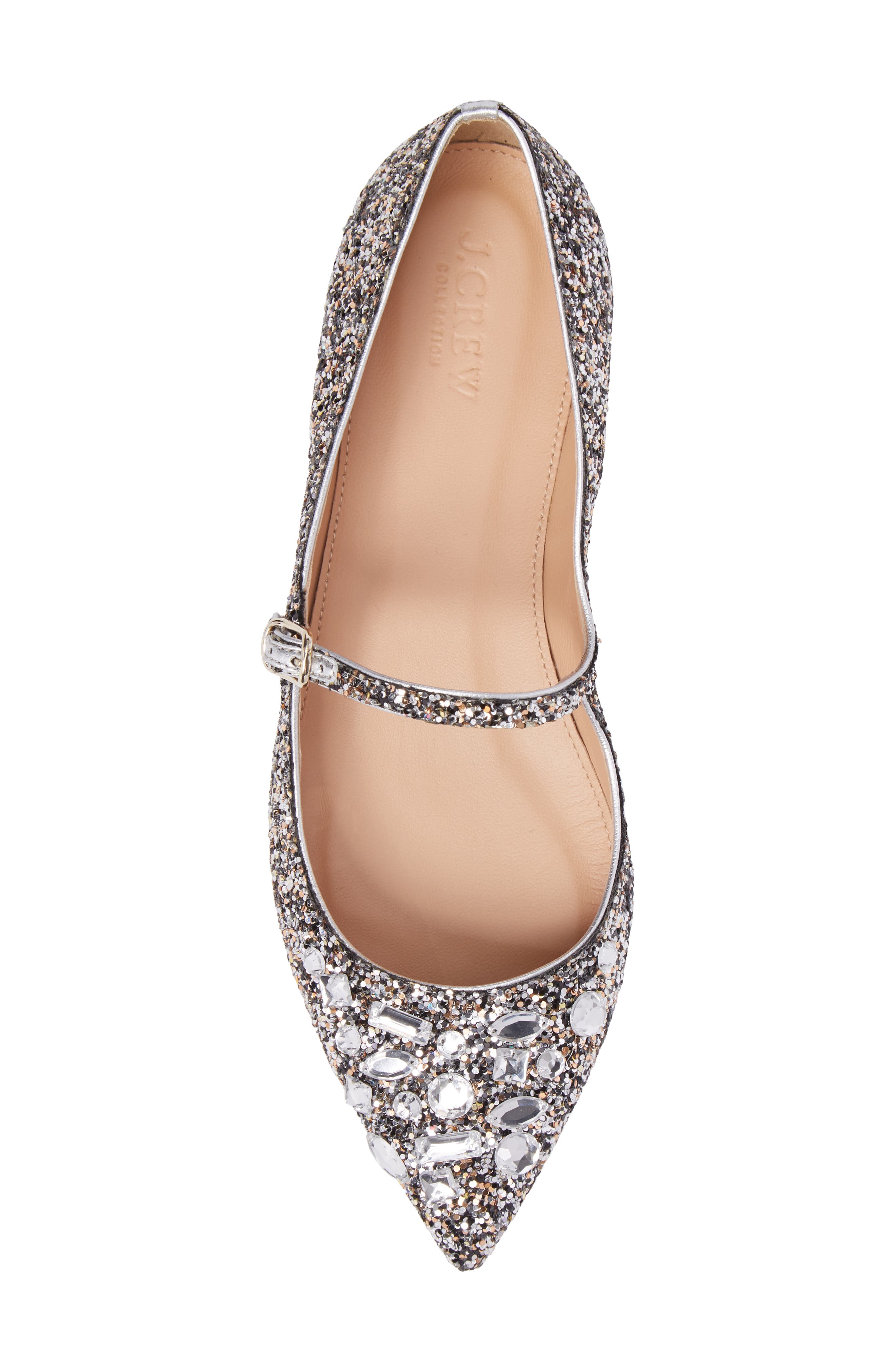 J.Crew Glitter Mary Jane Flat, Alternate, color, 