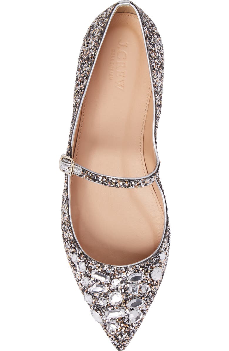 J.Crew Glitter Mary Jane Flat, Alternate, color,