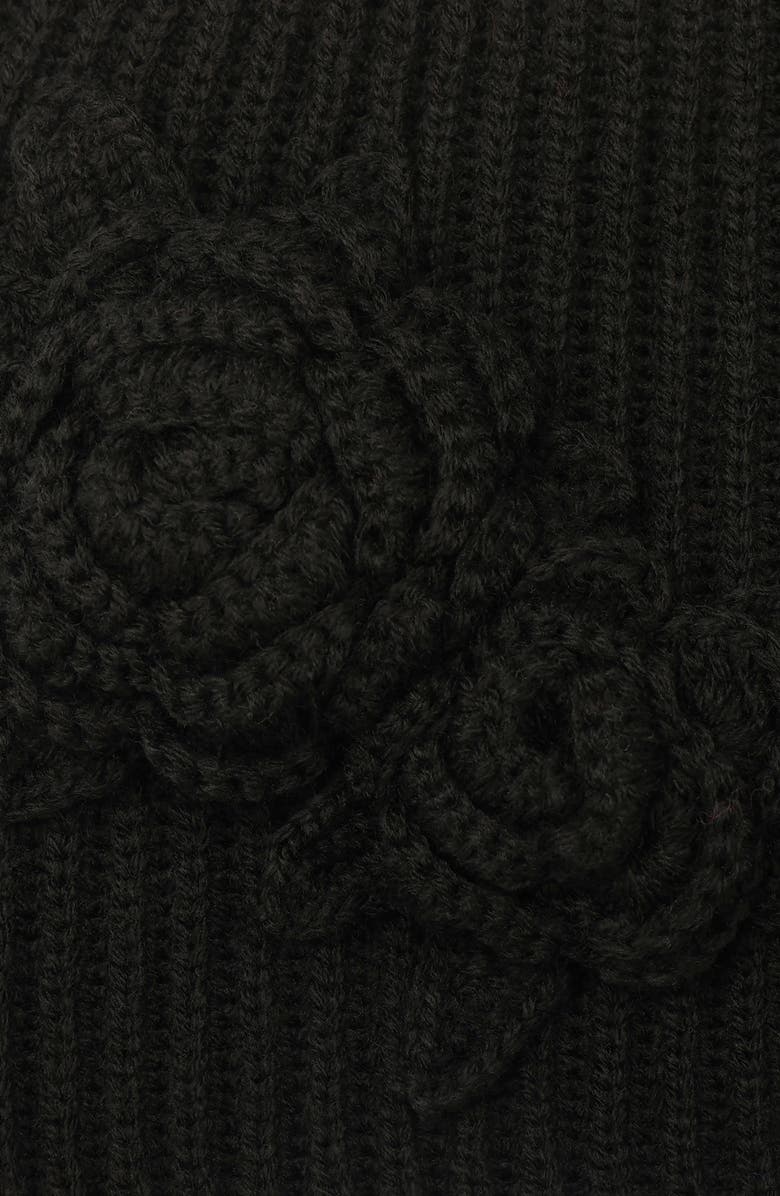 Kate Spade New York Park Roses Beanie, Alternate, color, Black