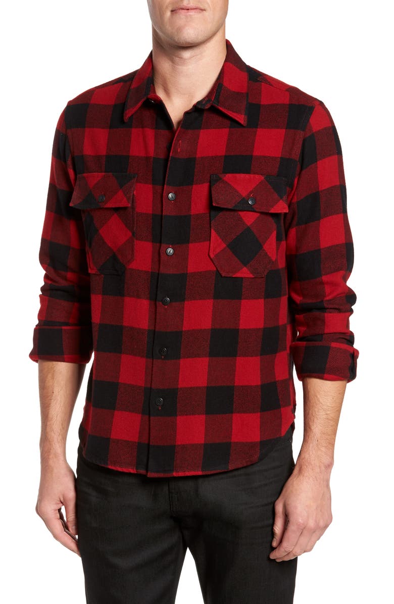 FRAME Buffalo Check Shirt Jacket, Main, color, 