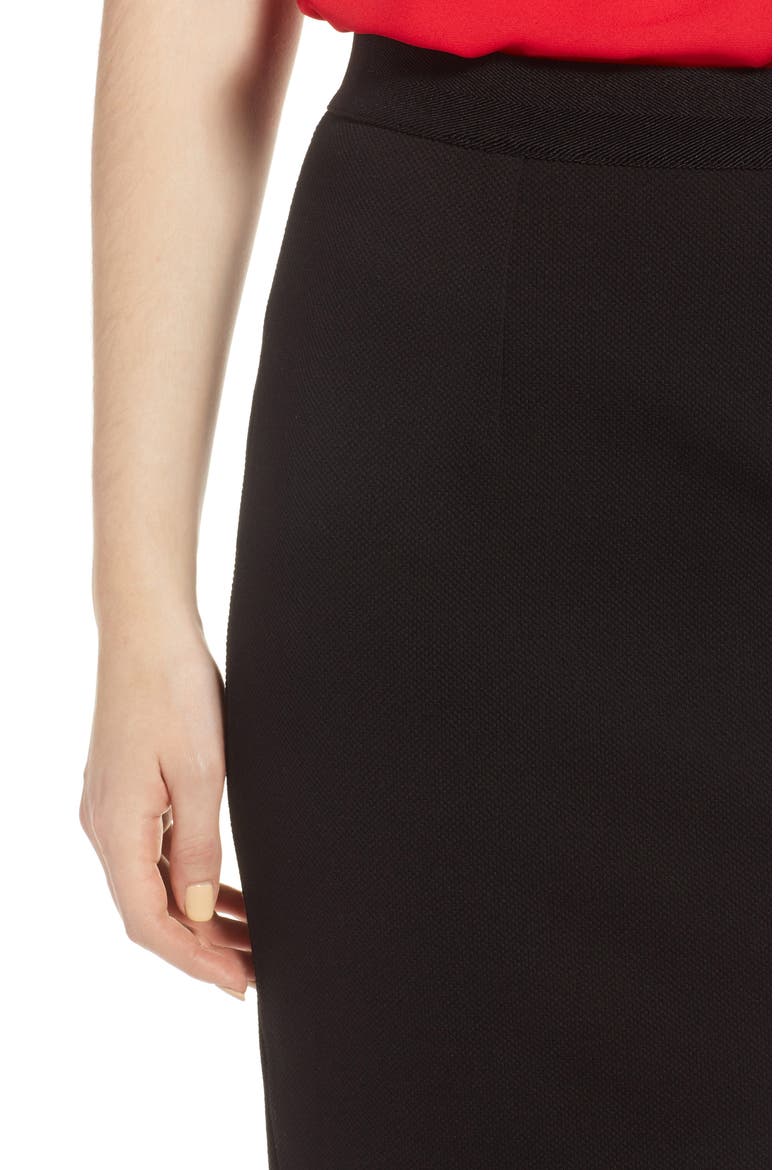 Pique Ponte Skirt, Alternate, color, BLACK