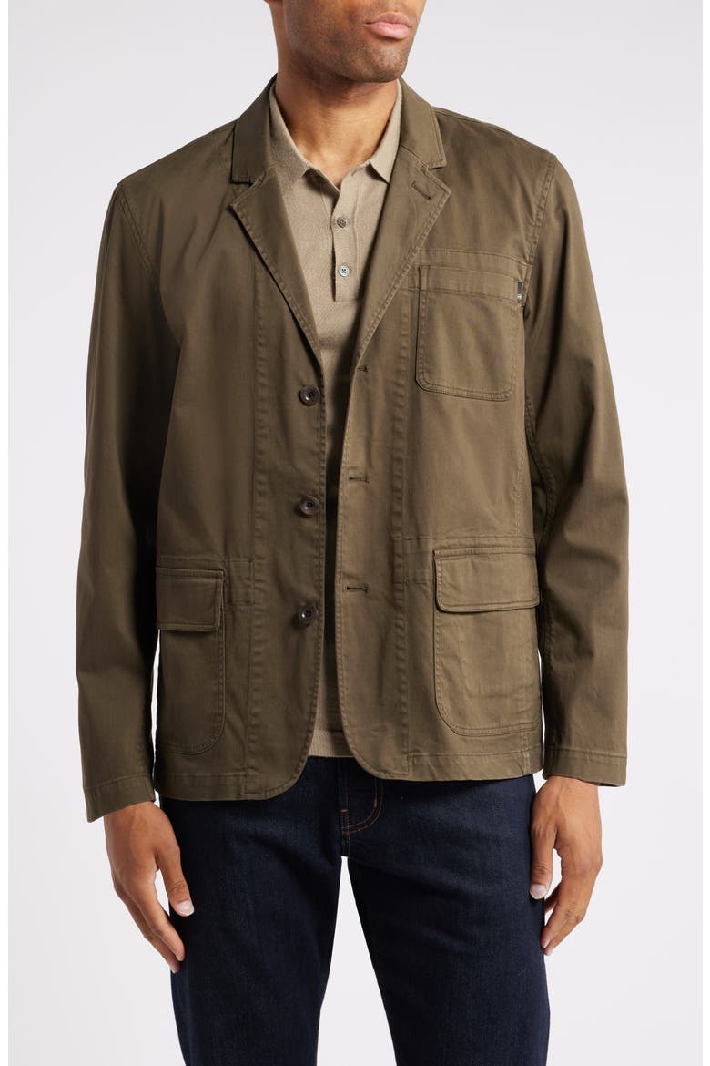 Landon Stretch Cotton Sport Coat, Main, color, SULFUR DRIED CEDAR