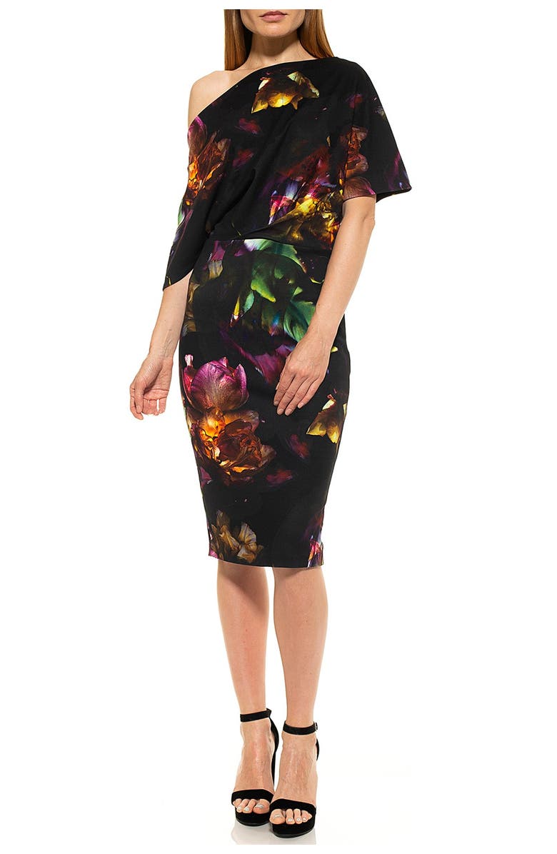 Alexia Admor Olivia Draped One-Shoulder Dress, Alternate, color, 