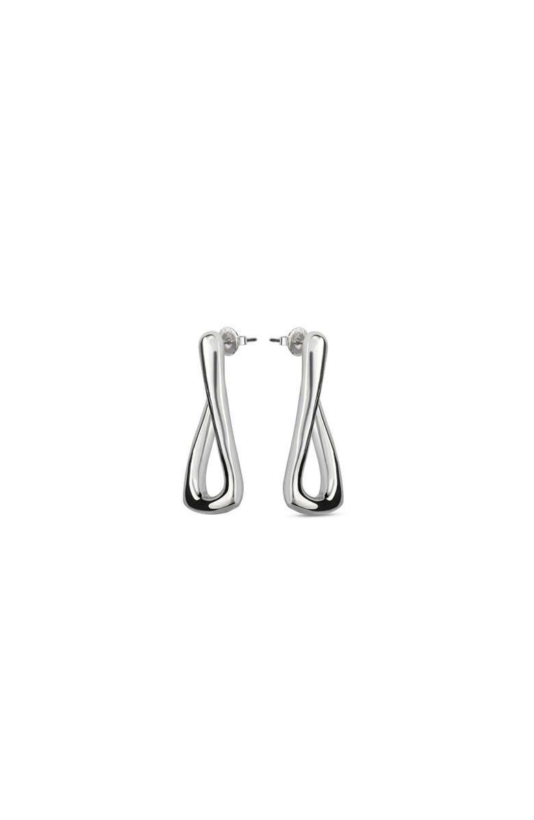 UNODE50 Wave Hoop Earrings, Alternate, color, Silver