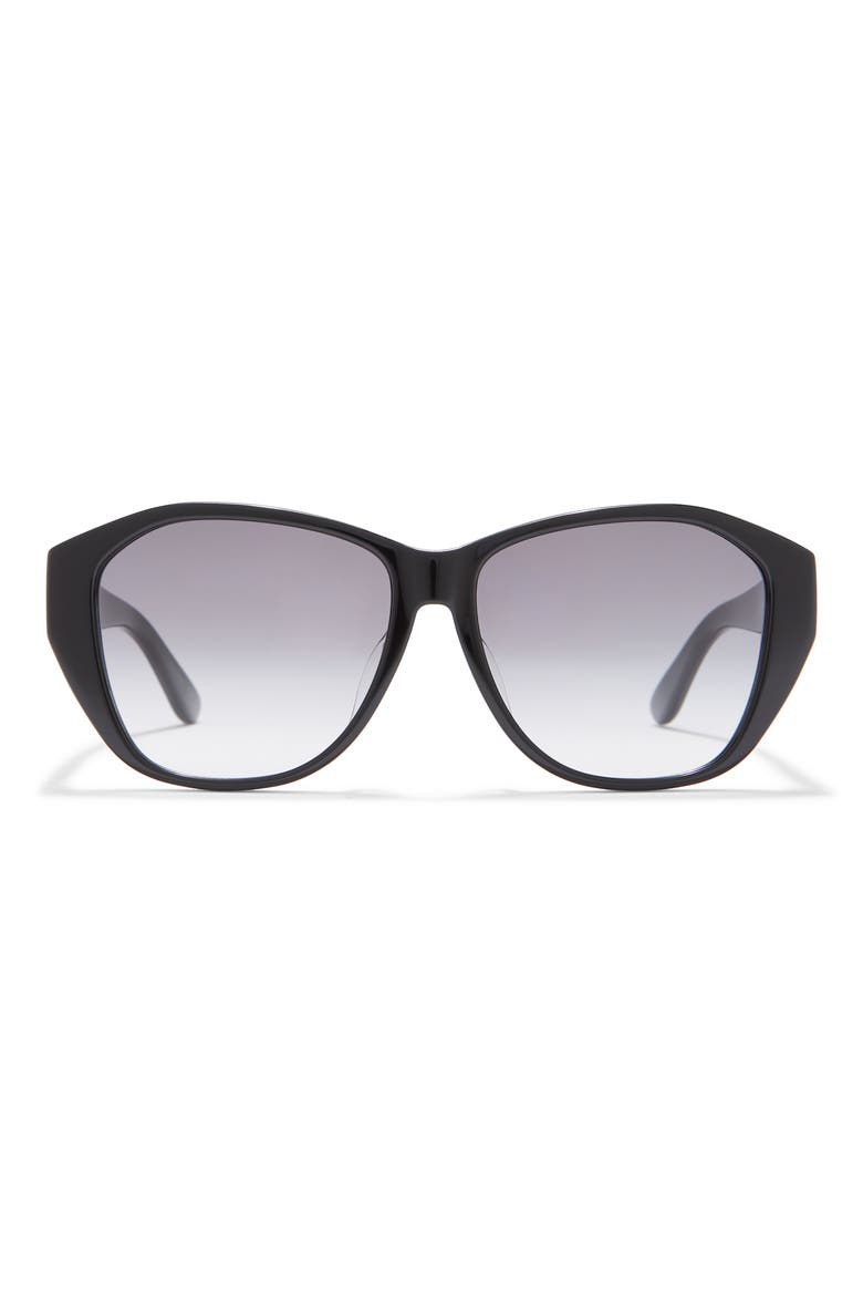 57mm Best Oval Sunglasses, Main, color, BLACK BLACK GREY