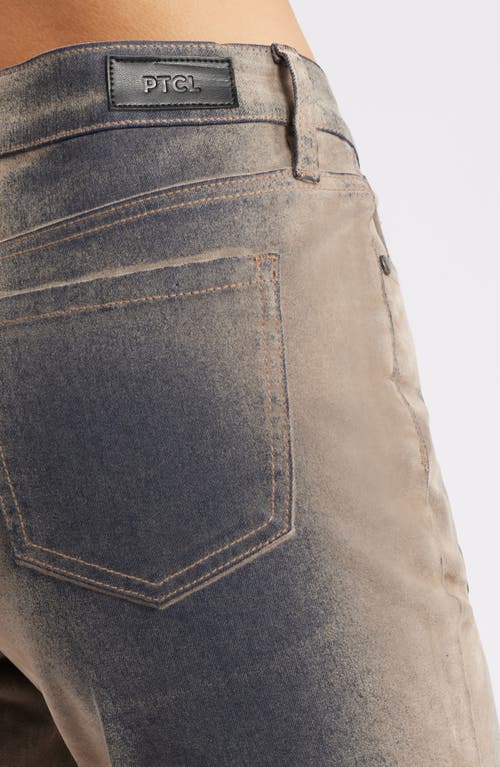 Ptcl Flocked Bootcut Jeans In Brown