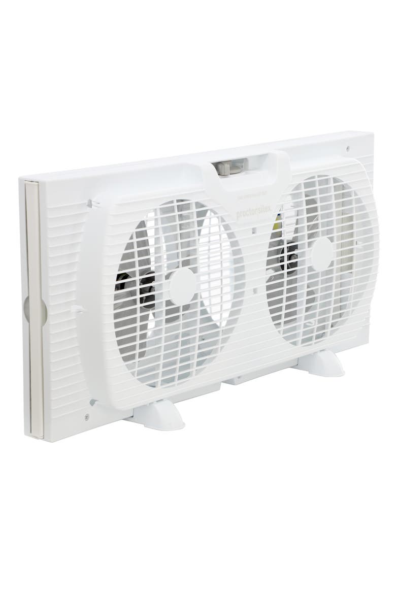 9 Inch 56W Twin Window Fan in White, Alternate, color, White