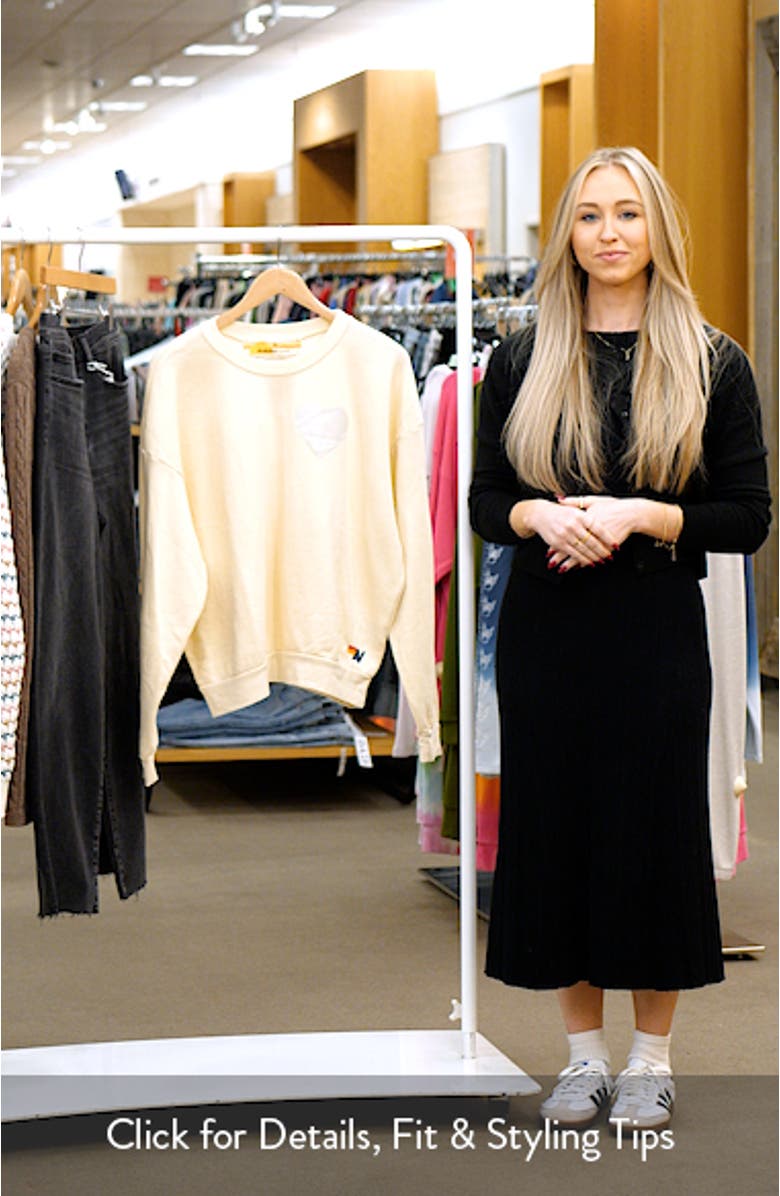 Glitter Heart Crewneck Sweatshirt, sales video thumbnail