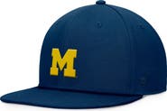 TOP OF THE WORLD Men's Top of the World Navy Michigan Wolverines Fundamental Snapback Hat