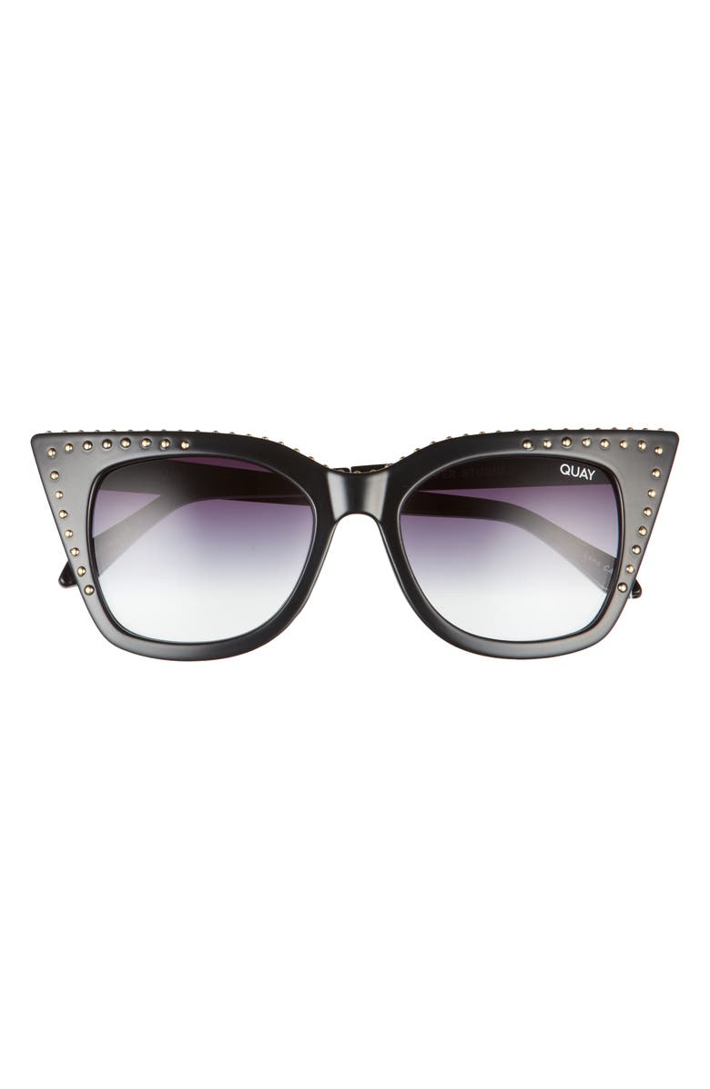 QUAY Australia x Saweetie Harper 53mm Studded Cat Eye Sunglasses, Main, color, 