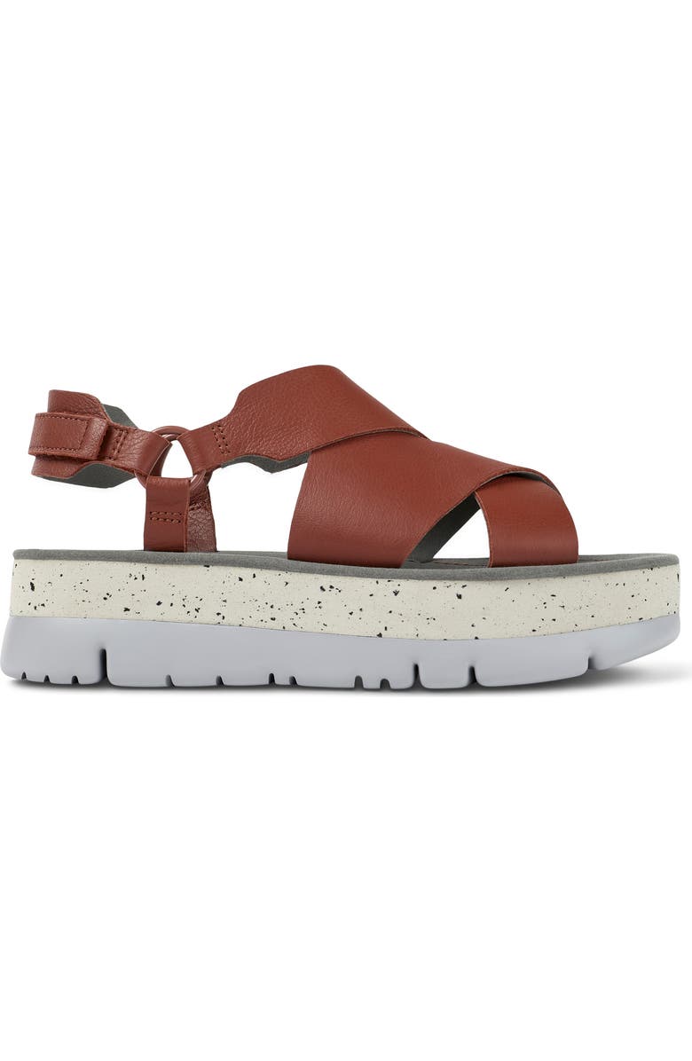 Camper Oruga Up Platform Slingback Sandal, Alternate, color, Medium Red
