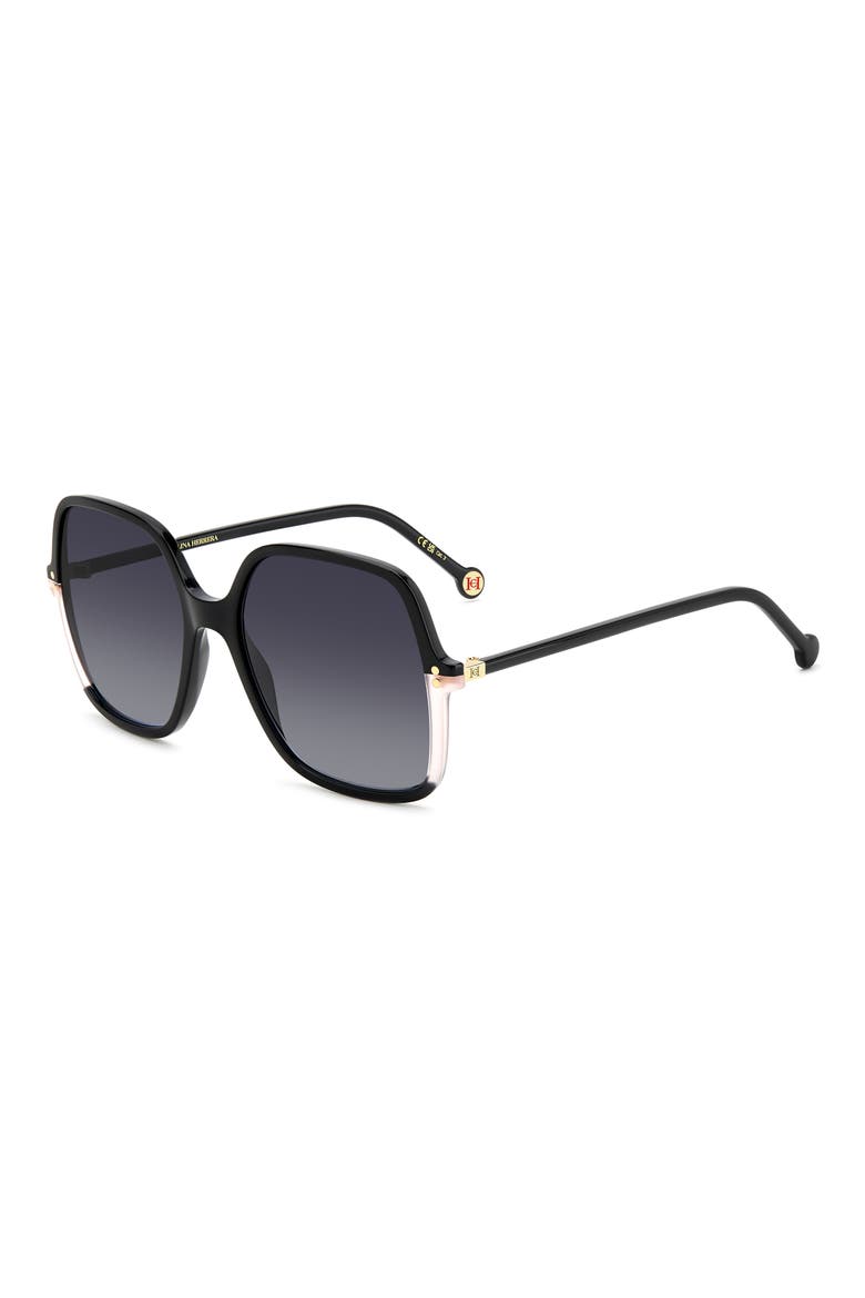 56mm Gradient Square Sunglasses, Alternate, color, BLACK MULTI