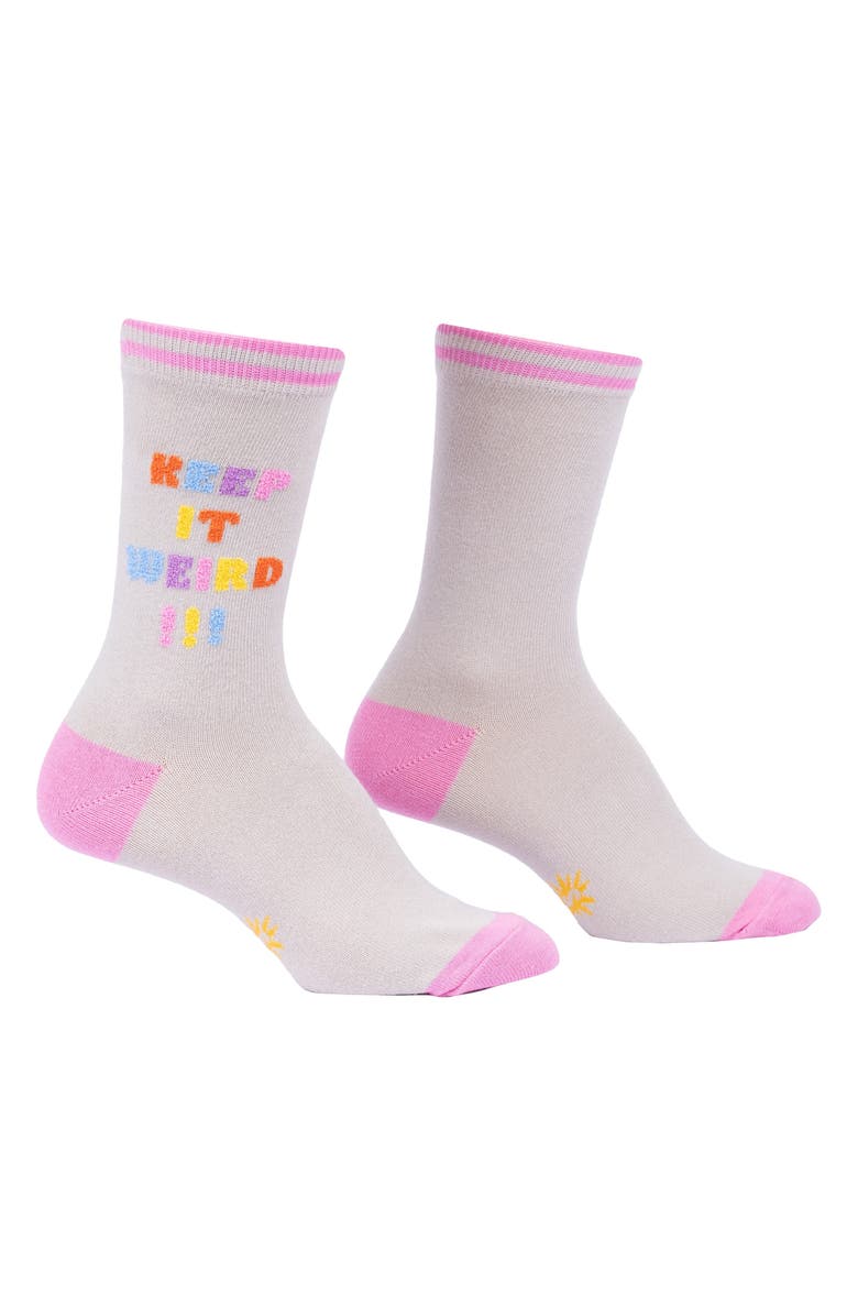 SOCK IT TO ME Keep It Weird Socks, Main, color, 