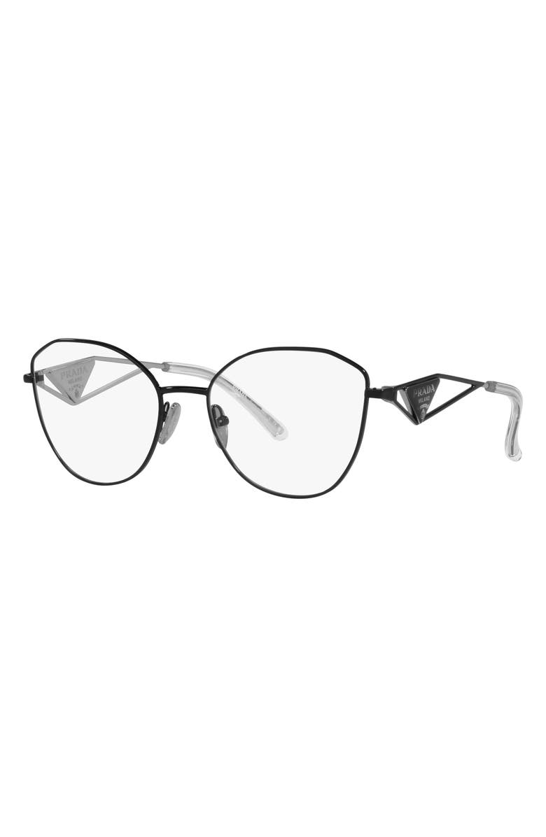 Prada 55mm Round Optical Glasses, Alternate, color, 