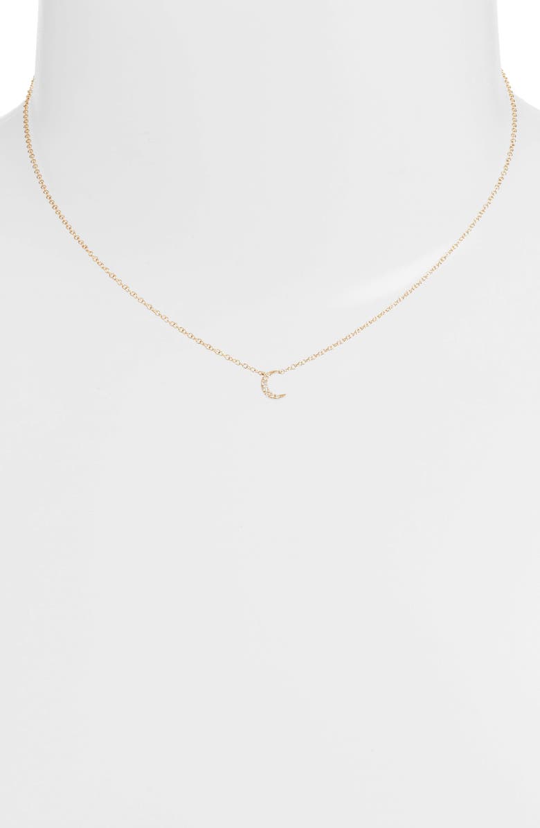 EF Collection Mini Moon Diamond Choker Necklace, Alternate, color,