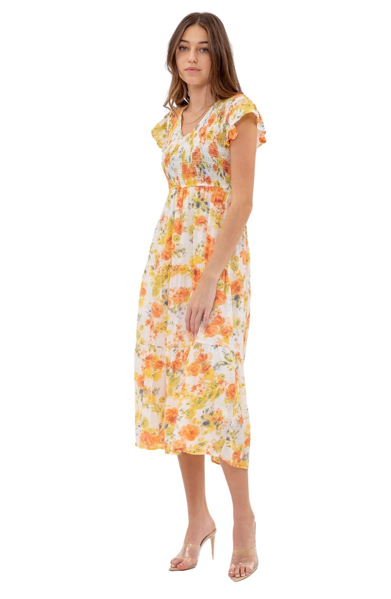 Plus Size Blu Pepper FLUTTER SLEEVE MIDI DRESS main image 1