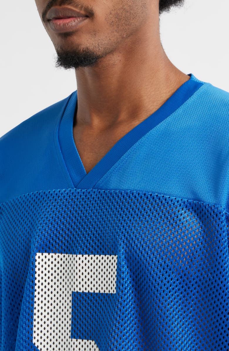 Elwood Oversize Crop Mesh Football Jersey, Alternate, color, Cobalt