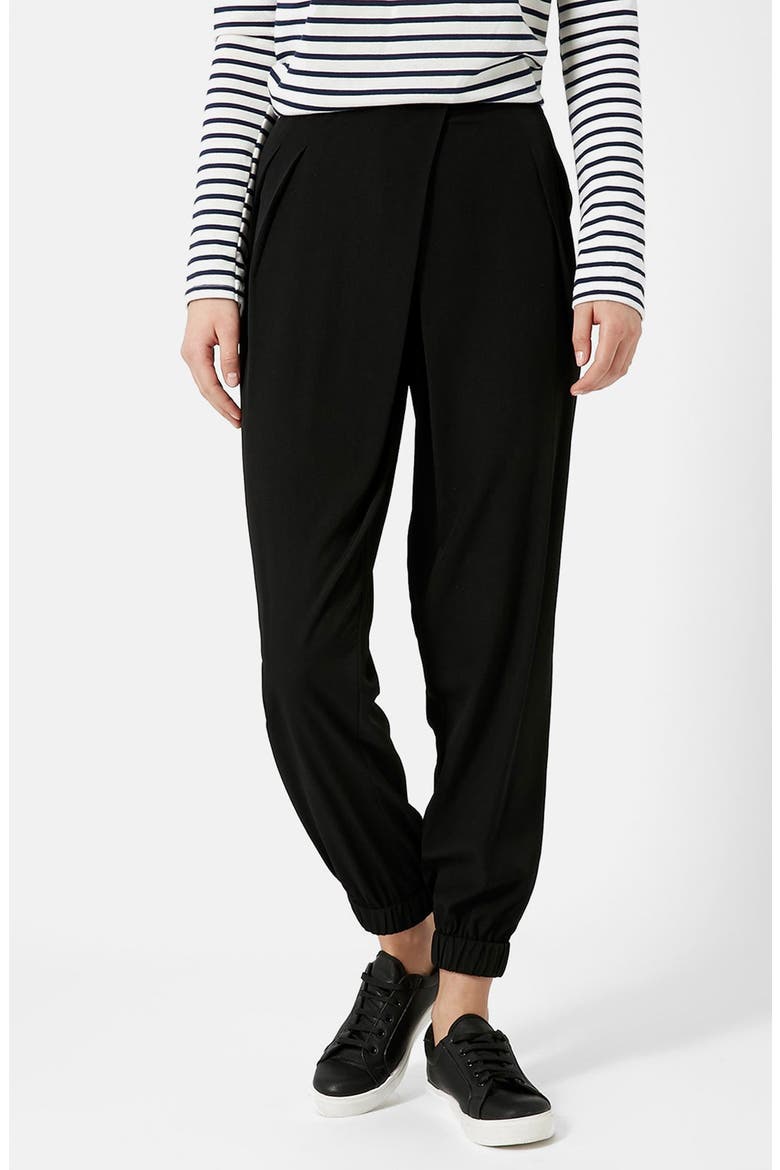 Wrap Front Jogger Pants, Main, color, BLACK