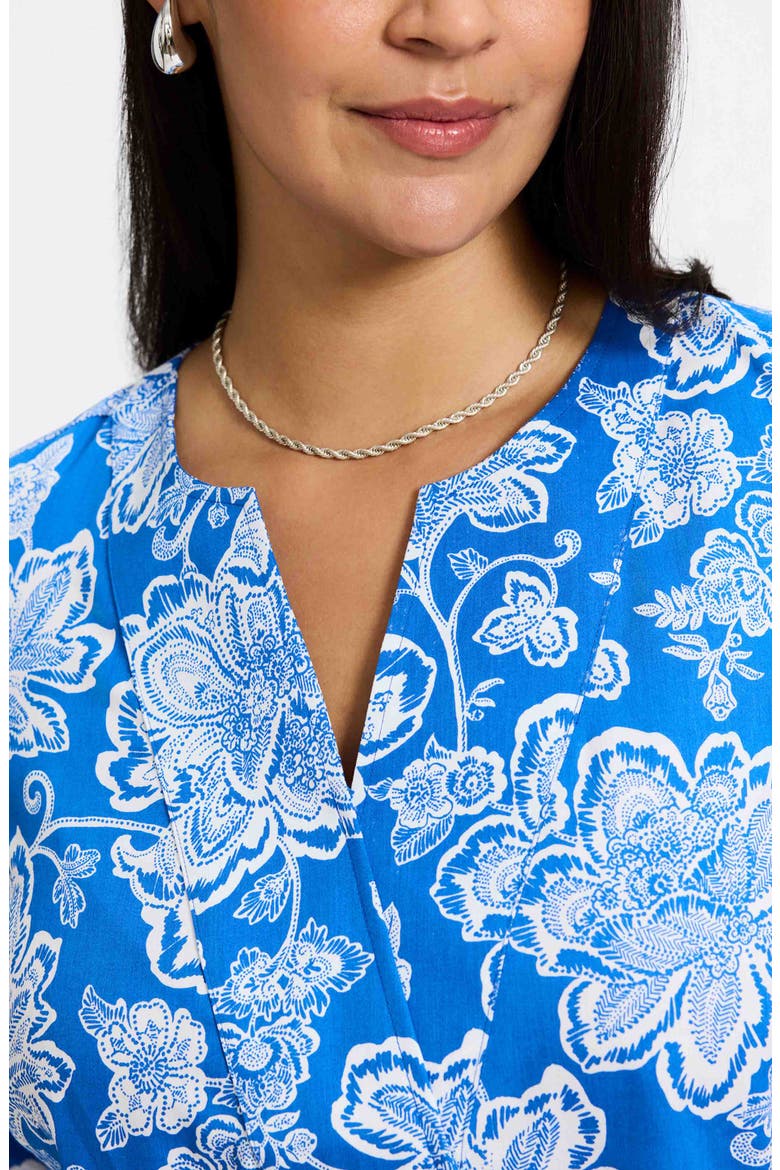 Vena Print Top, Alternate, color, COBALT BLUE/ WHITE