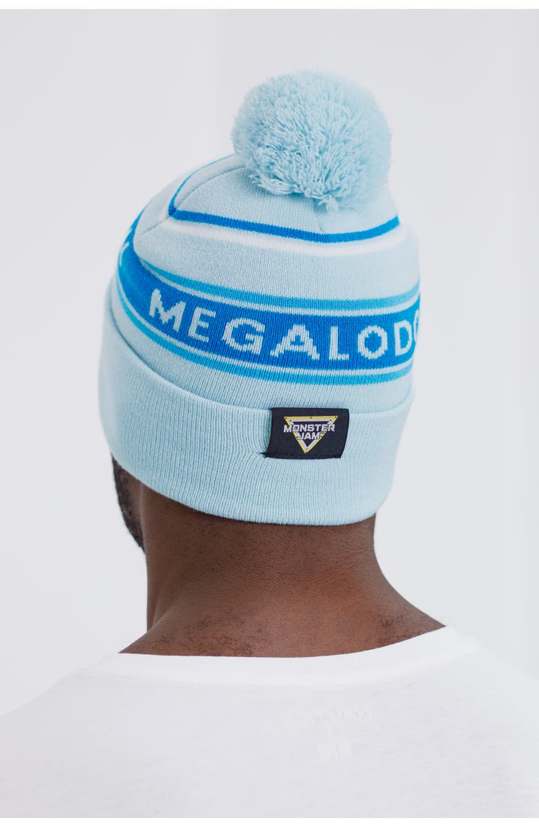 Monster Jam Knit Beanie Hat, Alternate, color, Megalodon Sky Blue
