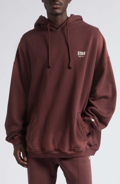 Gender Inclusive Distressed Oversize Star Graphic Hoodie