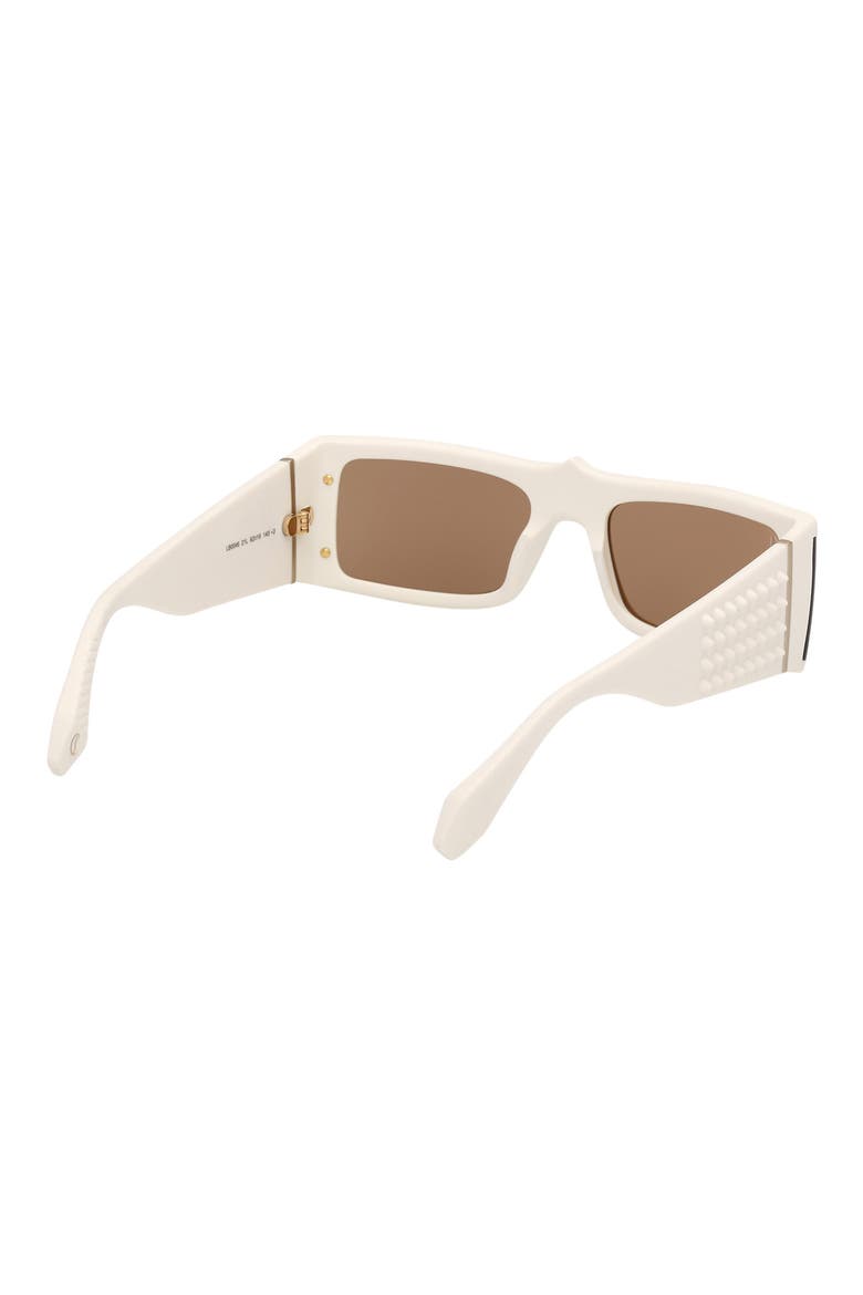 62mm Oversize Rectangular Sunglasses, Alternate, color, WHITE / GOLD / ZEISS FLASH
