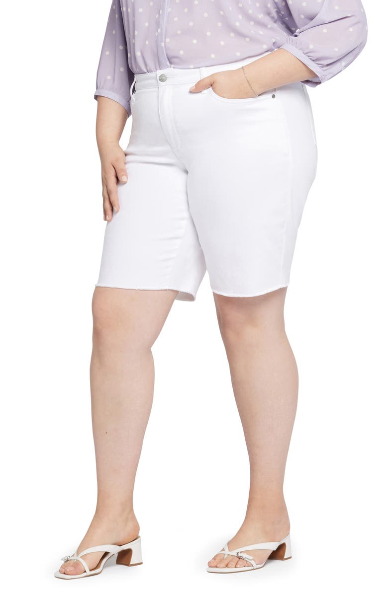 NYDJ Frayed Denim Boyfriend Shorts, Alternate, color, 