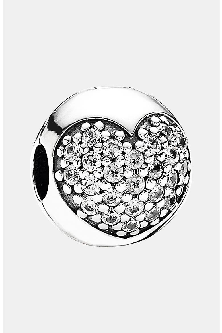 'Love of My Life' Clip Charm, Main, color, STERLING SILVER