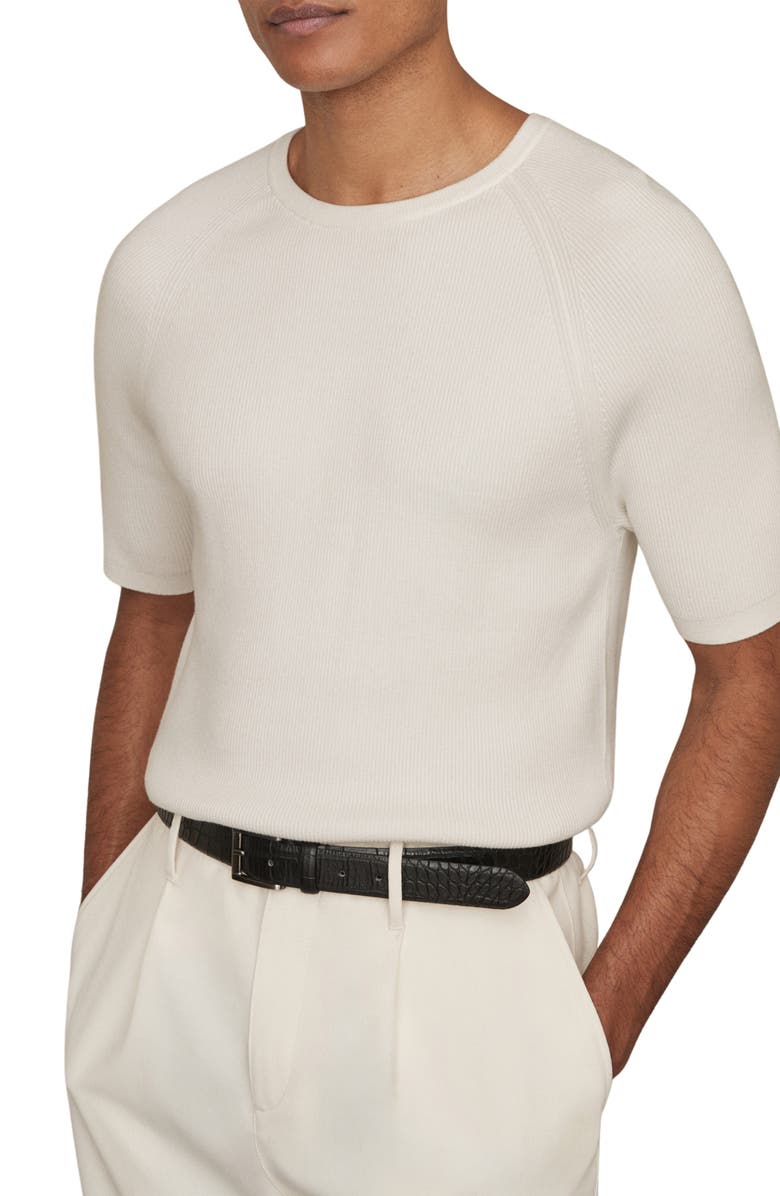 Reiss Amigo Rib T-Shirt, Alternate, color, White