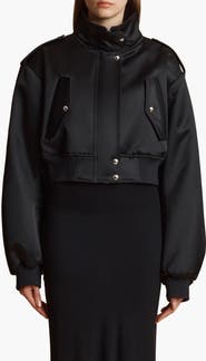 Khaite Kember Satin Crop Jacket
