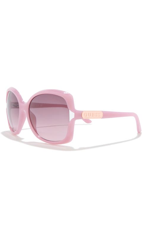 Guess 60mm Butterfly Gradient Sunglasses In Pink