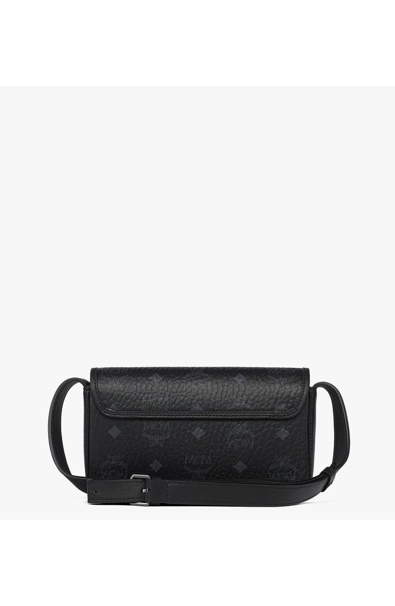 MCM Aren Phone Lanyard in Visetos, Alternate, color, Black