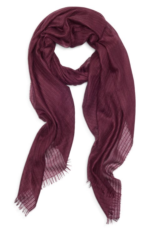 Striped Silk & Cashmere Scarf