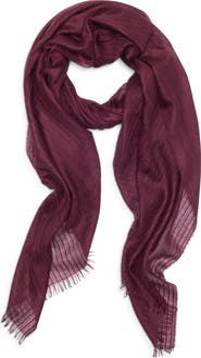 Nordstrom Striped Silk & Cashmere Scarf