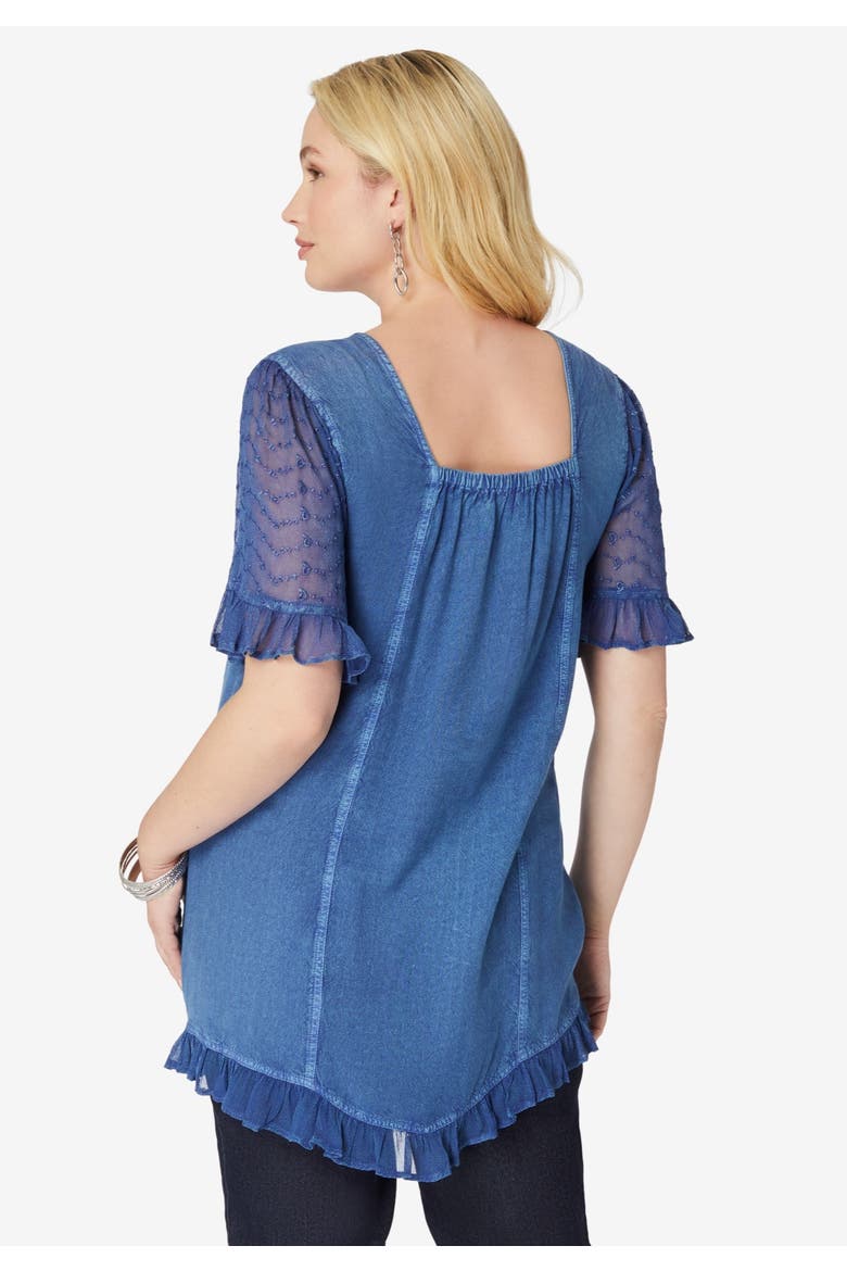 Acid Wash Tunic, Alternate, color, NEW KHAKI