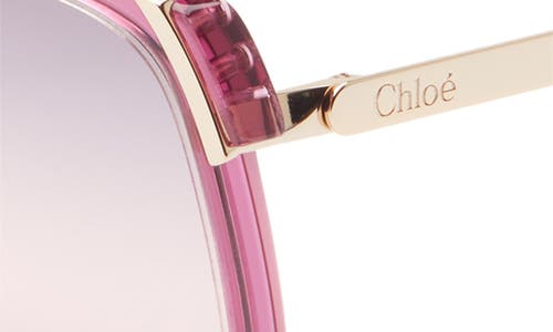 Chloé 60mm Oversize Square Sunglasses In Purple