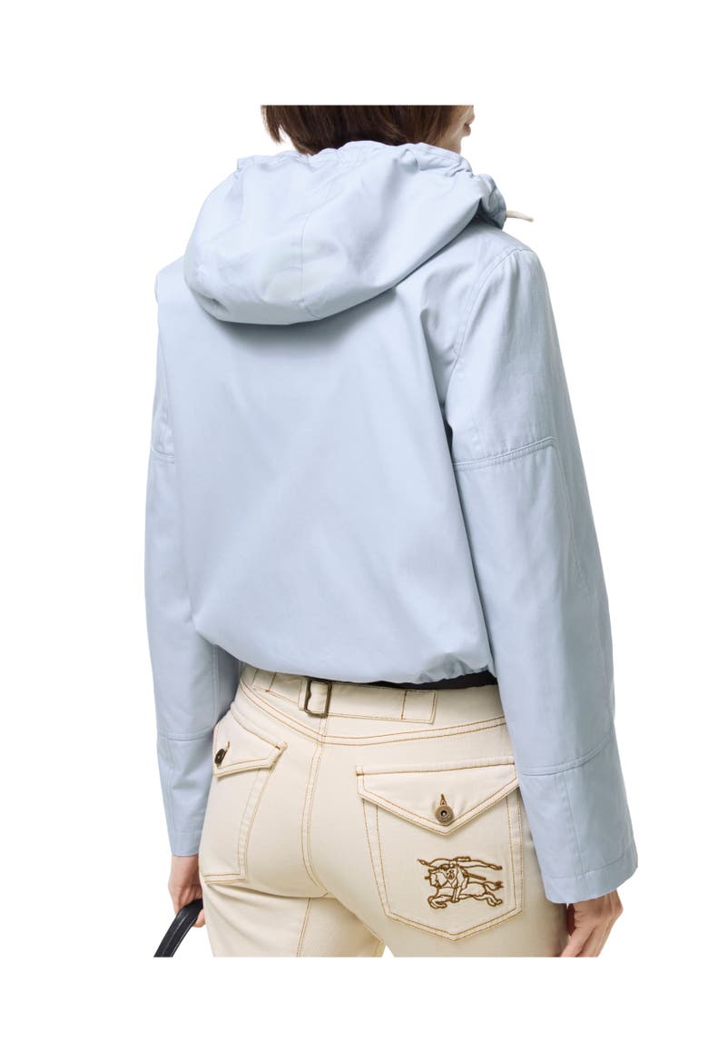 Cropped Tropical Gabardine Parka, Alternate, color, Sunbleached blue