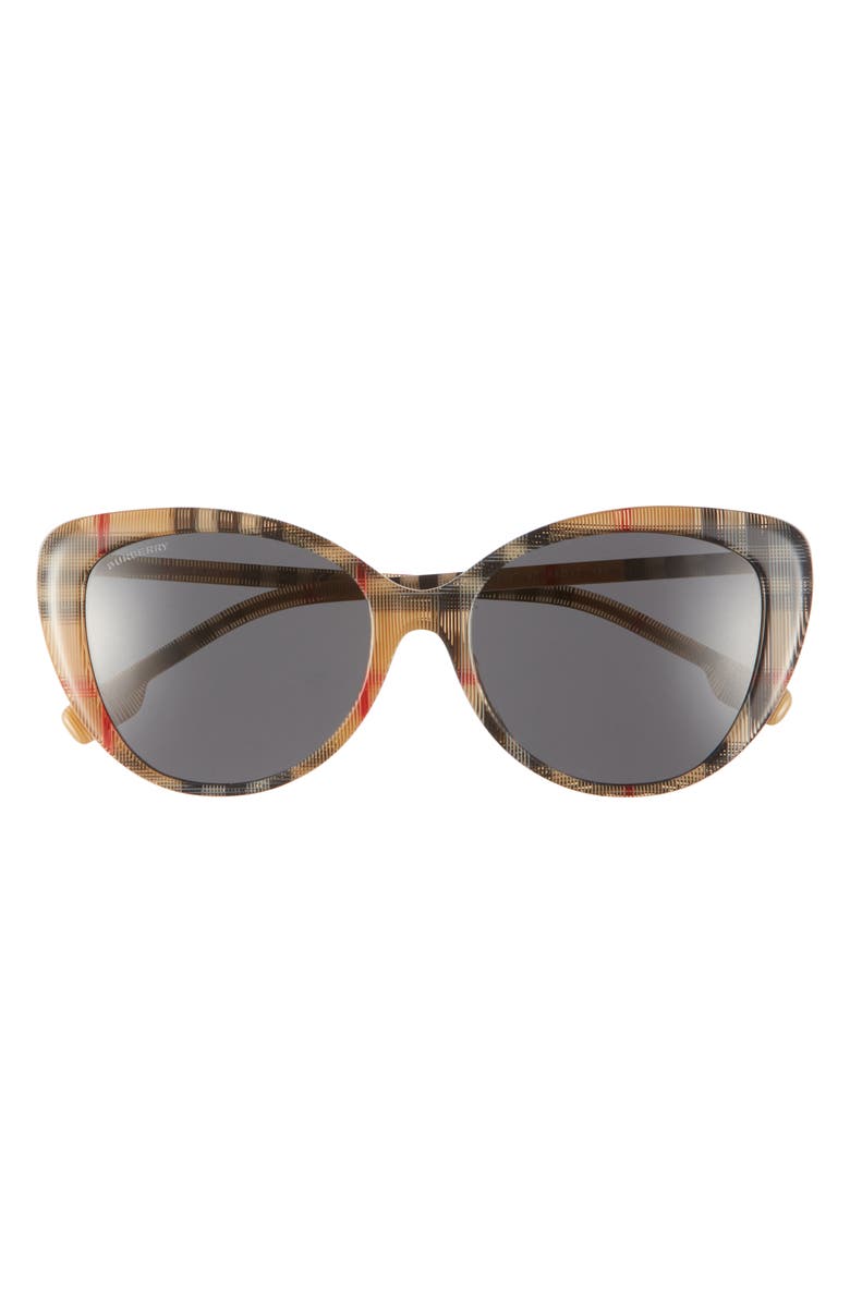 Burberry 54mm Cat Eye Sunglasses, Main, color, Rubber Gunmetal